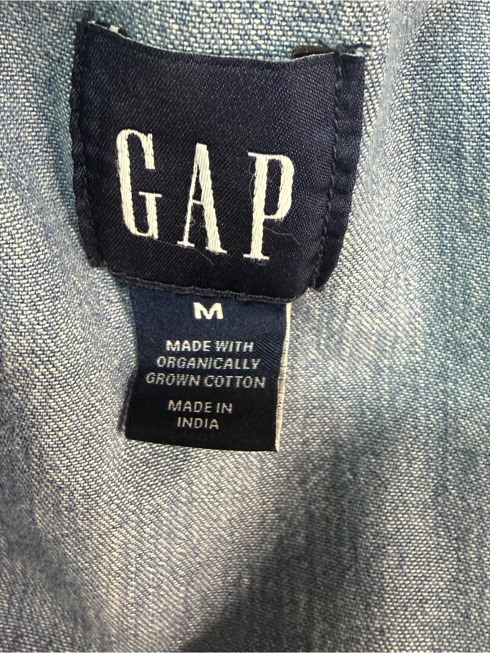 GAP Women’s 1969 Denim Western Shirt Long Sleeve Collard Button Up Shirt Size M - Picture 4 of 10